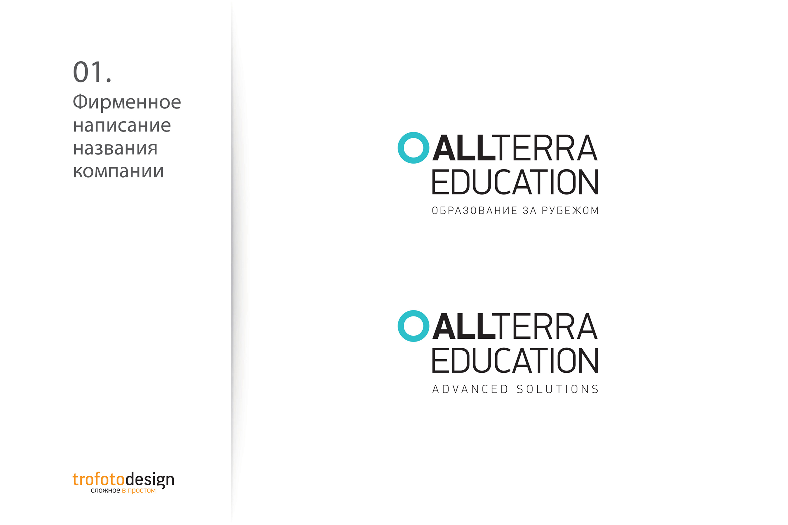 Фирменное написание компании Allterra Education