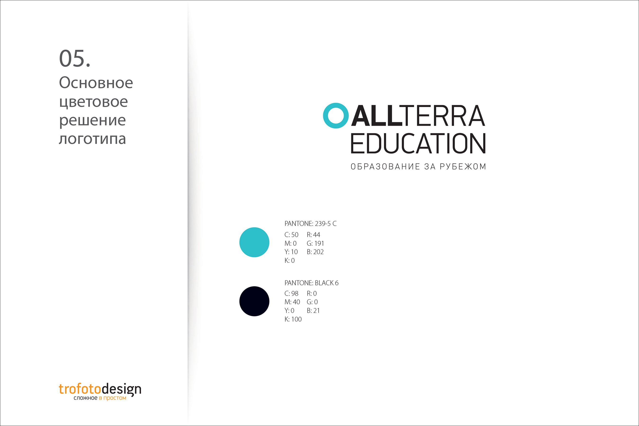 Цветовое решение логотипа Allterra Education