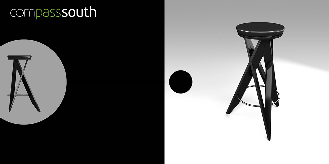 Дизайн барных стульев Compass South (Юг) разработан в студии TrofotoDesign Дизайн барных стульев Compass South (Юг) разработан в студии TrofotoDesign