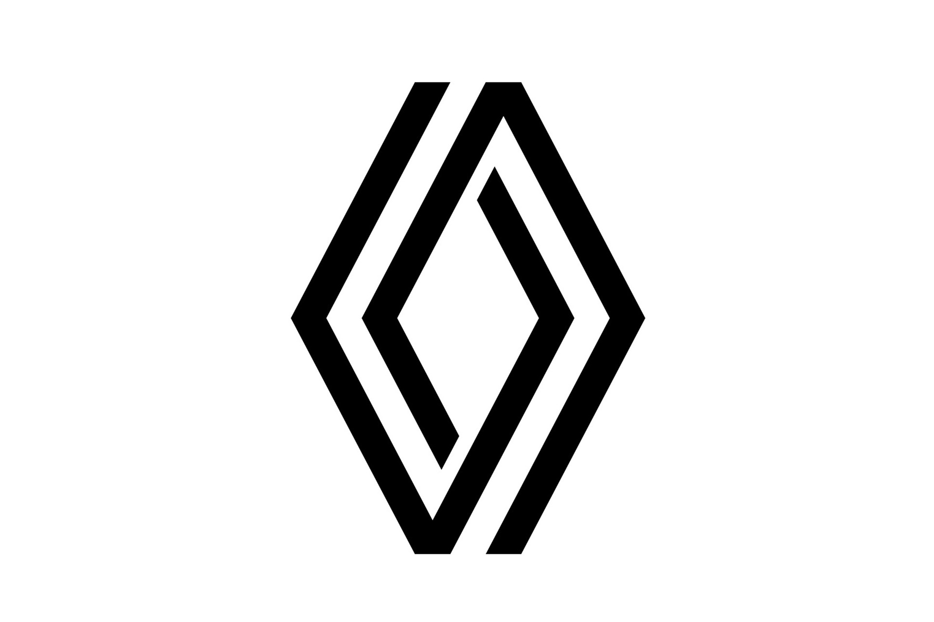 Новый черно-белый логотип Renault Новый черно-белый логотип Renault